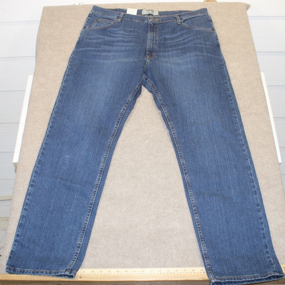 Wrangler Authentics Mens Regular Fit Jeans 40x34 Blue Denim 10ZM100BN